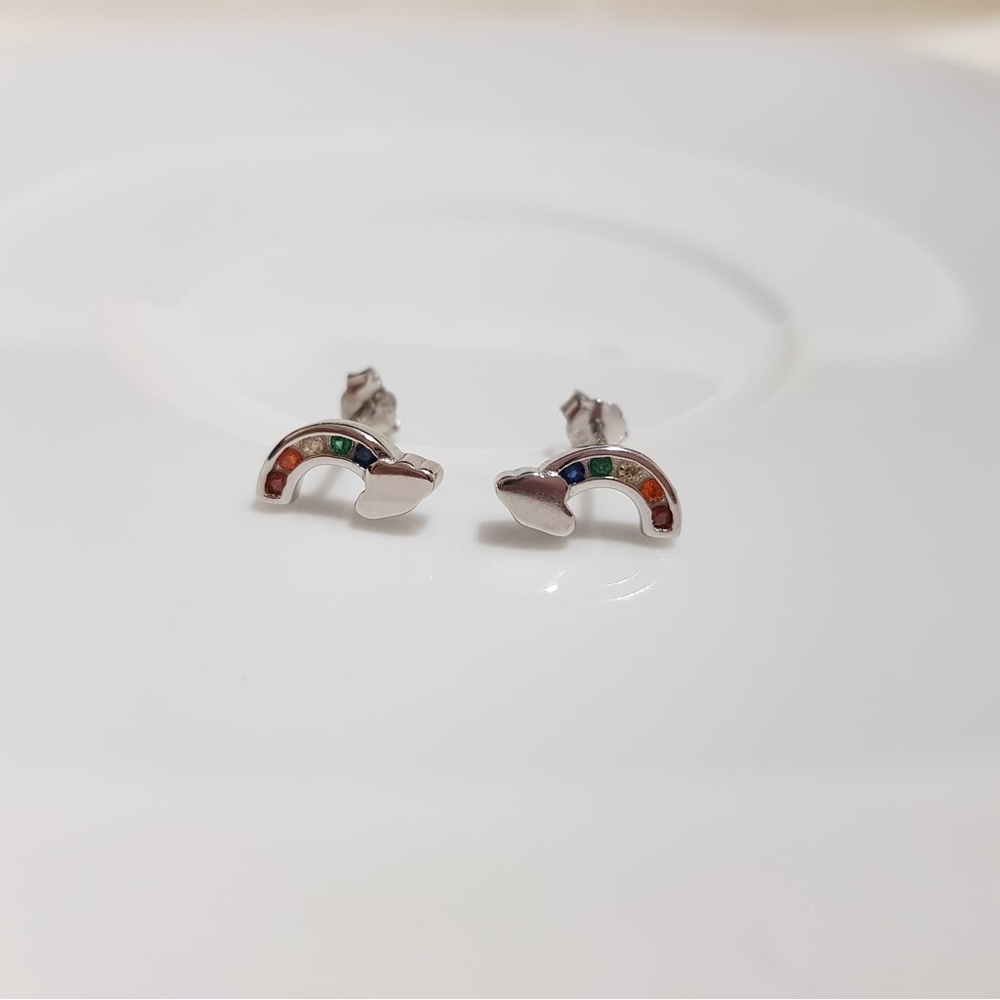 Rainbow Earrings Sterling Silver 925